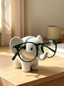 Cute Elephant Shaped Fashion Glasses Display Stand, Creative Elephant Glasses Frame Decoration, Desktop Storage Rack, Elephant Shaped Resin Glasses Holder, Sturdy Glasses Display Stand, Fun Resin Glasses Storage Rack - Multicolor - View 1