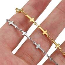 1m Fashion Cross Pendant Bead Chain For DIY Necklace Bracelet Making Accessories Gold DIY Chain Material - DIY Chain - View 5