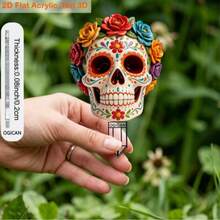 2D平面萬聖節庭院裝飾牌，適用於節日花園床飾、派對草坪戶外裝飾 - T - 查看 2