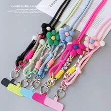 1pc Portable Colorful Braided Phone Lanyard, Adjustable Crossbody Strap, Anti-Lost Wrist Strap, Outdoor Minimalist Style - Multicolor - View 9