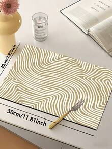 1pc Abstract Twisted Wave Line Pattern 3.5mm Diatom Mud Kitchen Mat, Anti-Slip, Absorbent, Cuttable, Suitable For Kitchen, Bathroom, Entrance, Hallway, Living Room, Outdoor Garden And Multiple Scenes - Multicolor - View 15