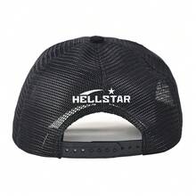 Hellstar Adjustable Unisex Baseball Cap, Cool Hip-Hop Trucker Hat, Sun Hat, Street Style Outdoor Hat, Outdoor Headwear - Black - View 2
