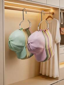 4pcs Upgraded Hat Hooks Rack, Suitable For Dorm Wardrobe, Can Hang Baseball Caps, Flat Caps, Multifunctional Hat Display Rack, Simple And Fashionable, Towel Rack, Room Decor, Clothes Hanger, Storage Rack, Organization, Wall Key Hooks, Adhesive Hooks, Bedroom Decor, Kitchen Accessories, Bathroom Decor Accessories, Bathroom Accessories, Bathroom Storage, Back To School, Autumn Home Decor - Multicolor - View 9