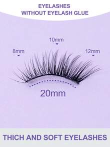 10 Pairs Large Capacity Soft Thin Stem Comfortable Non-Pressing Eye Eyelashes, Layered 3D Design For Daily Atmospheric Look - View 6