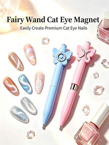 5-In-1 Fairy Wand Double-Sided Multi-Function Strong Nail Art Magnetic,For Cat Eye Gel Polish Nail Magnet Tool,Magic Manicure Tools, Professional Salon Quality Multifunctional Magnet,3D Magnetic Nail Design Accessory Tools. - Multicolor - View 2