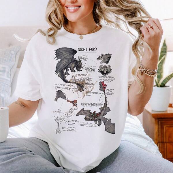 [Universal Tshirt]Toothless Shirt, Toothless And Night Fury Shirt, How To Train A Dragon Shirt