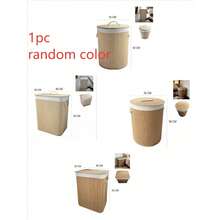 Woven Laundry Hamper With Lid, Laundry Basket, Storage Bin, Linen‑Lined Clothes Storage Basket With Rope Handles, Large‑Capacity Dirty Clothes Organizer Box, Suitable For Bedroom, Bathroom And Laundry Room - Khaki - View 15