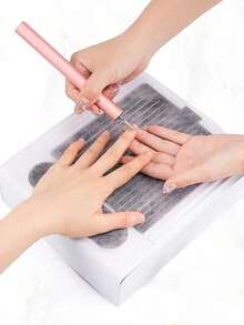 100pcs Disposable Nail Dust Collector Filter Paper, Suitable For Nail Dust Collector, Portable Non-Woven Fabric Nail Paper, Professional Nail Salon Use - Multicolor - View 2