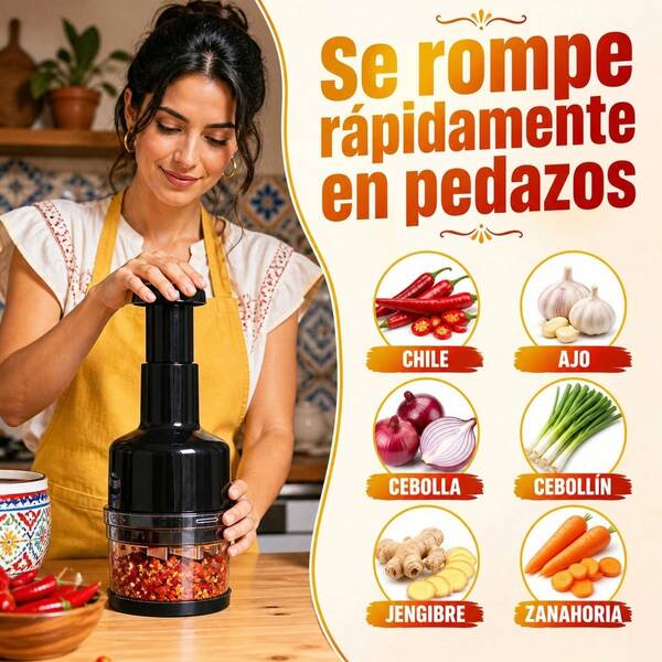 Manual Vegetable And Onion Chopper With Stainless Steel Blades And PP Plastic Body, Hand Pressure Food Slicer For Kitchen, Black, 10x24cm