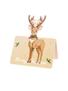 10-Pack Hanging Christmas Cards, 6 Creative Holiday Card Designs, Christmas Tree And Family Wall Decorations, Party Gift Decor Cards - Multicolor - View 18