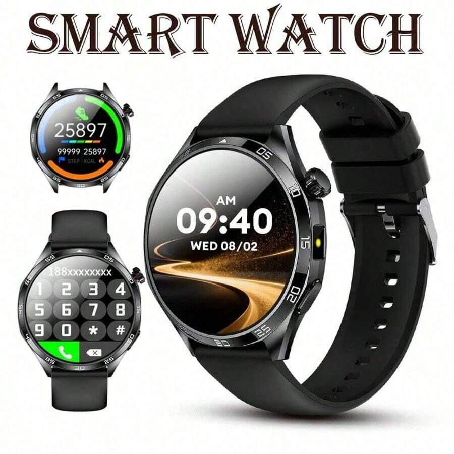 2026 HD Round Screen Smart Watch, Fashionable Strap, Fashionable Digital Watch, Supports Call And Music Control, Unisex Sports Watch - Multicolor - View 1
