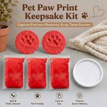 4pcs Blue Soft Clay DIY Pet Owner Keepsake Cat Dog Paw Print - 4 Pieces - View 16