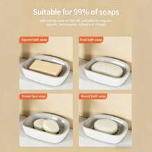 1pc Double Layer Automatic Draining Soap Dish, Easy To Clean, Suitable For Home Bathroom And Kitchen, Premium Design, Must-Have Item - A - View 11