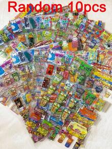 2/20pcs Laser Snack Food Stickers, Memo Stickers, Pet Glitter Waterproof Semi-Transparent Fun Stationery, Scrapbook Craft Materials, Handmade Supplies - Multicolor - View 13