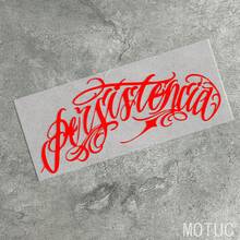 Durable Spanish Font Motorcycle Helmet Sticker, Sagunto Cursive Font Waterproof Vinyl Decal, Black/Red Version, Suitable For Motorcycle Helmets And Car Window Decoration - 1pc - View 13