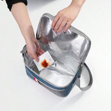 1 túi giữ nhiệt cách nhiệt, túi giữ lạnh bằng vải Oxford chống thấm nước có dây đeo vai điều chỉnh được, dung tích lớn chống rò rỉ, phù hợp cho bữa trưa, dã ngoại, du lịch - Nhiều màu - Xem 5