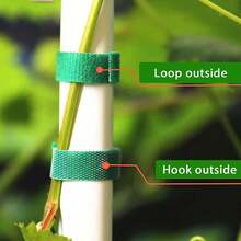 1/2/4/6pcs/Set Green Hook And Loop Plant Ties, Garden Plant Ties, Climbing Plant Ties, Home Cable Management Ties, Suitable For Tomato Plants, Flowers, Vines - A - View 4
