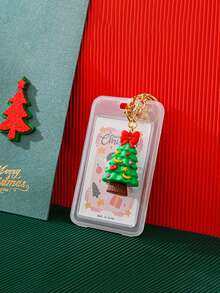 Christmas Vertical Card Sleeve -With Christmas Tree Elk And Other Styling Pendants, Student Work Certificate Dust Protective Sleeve Card Sleeve - Multicolor - View 5