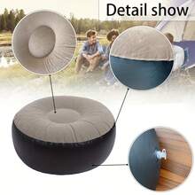 PVC Printed Inflatable Cushion, Portable Round Inflatable Foot Pad, Suitable For Indoor, Outdoor And Garden Use - Multicolor - View 4