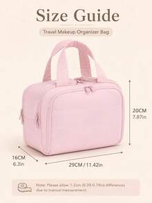 Extra Large Capacity Travel Toiletry Bag 4 Compartments Makeup Organizer With Handle Space-Saving Multi-Function Portable Travel Storage Bag Women's Travel Accessory Gift - 4-opening Makeup Organizer Bag - View 3