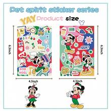Disney 8CPS Cartoon Christmas Mickey Collage Holiday Decor Waterproof DIY Phone Stickers - Multicolor - View 3