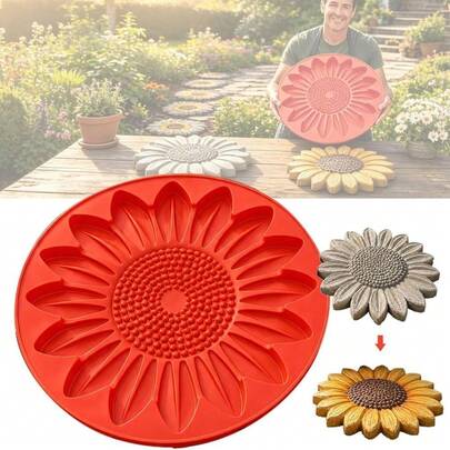 Reusable Stepping Stone Mold, DIY Garden Path Paver Mold,15.7 Inches DIY Garden & Walkway Decoration, DIY Stepping Stone Mold, Reusable Paver Mold, Concrete Casting Mold
