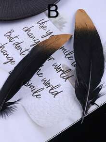 10pcs 6-8 Inch Artificial Gold & Silver Goose Feather DIY Women's Feather Headpiece Costume Accessories Handmade Party Home Decor - Multicolor - View 7