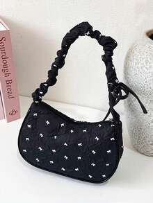 1PCK Casual Minimalist Shoulder Bag, Zipper Design, Suitable For Daily Outings, Shopping, Photography, Can Easily Accommodate Daily Essentials, Versatile Item, Applicable To Various Styles And Occasions - Multicolor - View 14