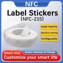 NFC Chip Sticker 215 Electronic Tag Music Wall Video Business Card Tap-To-Play Sticker Amiibo Creation - White Sticker - View 1