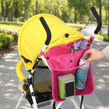1pc Universal Double-Layer Stroller Hanging Storage Bag, Large Capacity Mesh Storage Bag, Suitable For Umbrella, Baby Bottle And Stroller Accessories - Multicolor - View 5