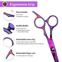 Hair Cutting Scissors Set, Professional Hairdresser Scissors Combination, Includes Scissors For Cutting And Trimming Hair, And Scissors For Styling Hair, Essential Professional Tool For Hair Salons. - Multicolor - View 2