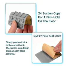 4pcs Reusable Carpet Anti-Slip Pads, Easy To Install Carpet Grippers, Prevent Slipping, Curling And Moving, Durable Floor Fixers, Suitable For Kitchen, Living Room And Bedroom - Multicolor - View 7