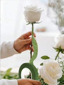 4/12 Roll Floral Tape, For Wrapping Bouquet Stems, Green Floral Tape, For Floral Craft Projects Corsages, Wedding Bouquets - A - View 3
