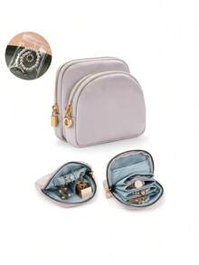Portable Foldable Jewelry Storage Bag, Large Capacity Multi-Layer Compartments, Earring Ring Necklace Bracelet Stud Brooch Jewelry Organizer Box - Multicolor - View 14