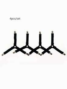 Adjustable Elastic Bed Sheet Fastener Set, Knitted Bed Sheet Fixer, Non-Slip Clips, Suitable For Mattress, Sofa And Tablecloth, Universal Bed Sheet Clips, Triangular Bed Sheet Fixer, Bed Sheet Clips, Adjustable Bed Sheet Suspenders, Mattress Clips, Used For Mattress Covers - Multicolor - View 8