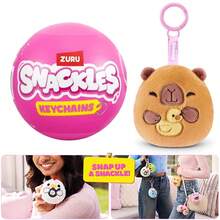 ZURU Snackles Mystery Capsule Plush Bag Charm, Cute Animal Blind Box Backpack Accessory, Random Style Collectible Gift For Hobby Collectors - Multicolor - View 1