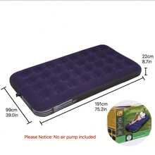 Camping Inflatable Mattress, Thick Textured PVC, Wear-Resistant Skin-Friendly, Breathable High Elasticity, Quick Inflation And Deflation, Foldable Waterproof, Suitable For Bedroom Guest Bed, Car Driving, Patio Garden Picnic Use - Multicolor - View 10
