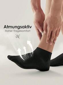 1/5/10/20 Pairs Unisex Invisible Socks, Moisture-Wicking Quick-Dry, Anti-Odor Anti-Slip, Durable, Suitable For Sports, Running, Fitness, Casual Daily Wear, Students And Teenagers - Black - View 4