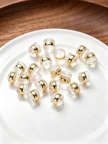 10/50pcs Earring Backs, Silicone Earring Backs, Suitable For Studs/Dangle Earrings, Locking Safety Earring Backs, Suitable For Heavier Earrings, Non-Irritating Low-Allergy Soft Transparent Earring Backs Replacement - Gold - View 9