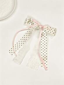 2pcs Polka Dot Bow Hair Clips, Half-Up Hair Accessories - Multicolor - View 12