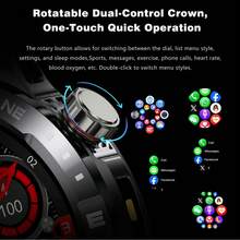 SENBONO LED Flashlight Smart Watch For Men, 1.7-Inch Touch Screen, Answer/Make Call, 1000mAh Battery, Heart Rate/Sleep Monitoring, Fitness Tracker, Activity Tracker, Message Reminder Smartwatch, Best Gift For Men Women Family - View 7