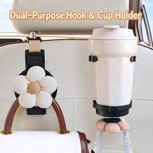 yucen Car Seat Back Cartoon Cute Hook Multi-Function Cup Holder Rear Storage Organizer Decor For Women - B - View 2