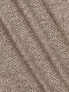 Nicenter Sweater Wanita Kerah Bulat, Bahu Longgar, Lengan Panjang, Kancing Samping, Belahan, Atasan Campuran Wol, Pakaian Kasual Elegan Khaki untuk Musim Gugur, Pakaian Musim Dingin untuk Sehari-hari - Dusty Pink - View 4