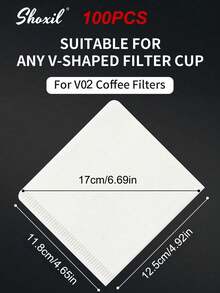 shoxil 50/100/150/200 lembar Filter Kertas Kopi Sekali Pakai Bentuk Persegi, Lembaran Filter Sekali Pakai untuk Seduh Kopi Tetes Manual, Praktis untuk Rumah, Dapur, Kantor, dan Berkemah, untuk Barista Rumahan dan Penikmat Kopi Harian - Putih - View 13