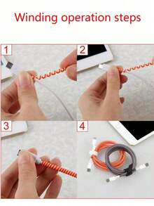 1pc 1.4M/1.6M Laser Protective Sleeve Charging Cable Protector, Data Cable Protector Cable Protector Charger Protector DIY (DIY Accessories) - Multiple Styles - View 3