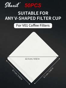 shoxil 50/100/150/200 lembar Filter Kertas Kopi Sekali Pakai Bentuk Persegi, Lembaran Filter Sekali Pakai untuk Seduh Kopi Tetes Manual, Praktis untuk Rumah, Dapur, Kantor, dan Berkemah, untuk Barista Rumahan dan Penikmat Kopi Harian - Putih - View 12