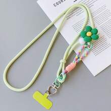 1pc Portable Colorful Braided Phone Lanyard, Adjustable Crossbody Strap, Anti-Lost Wrist Strap, Outdoor Minimalist Style - Multicolor - View 10
