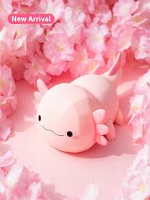 Cute Mexican Axolotl Night Light - USB Rechargeable LED Lamp, Touch Dimming, Color-Changing Axolotl Design, Soft Light, Suitable For Bedroom And Office Decor - Perfect Gift For Birthday, Christmas And Holiday Season, Room Decoration, Bedroom Decor - Multicolor - View 4