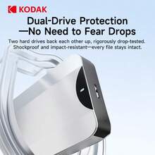 Kodak P232 Portable Hard Drive, USB-A, 5Gbps, 1TB, Dual Hard Drive Function, One-Click Backup, High-Speed ​​Transfer Without Lag, Suitable For Router/Laptop/TV/PS4 Data Storage - View 6