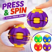 Infinite Rotating Gyro Ball Toy, Finger Press Spin, Cool Appearance, Boredom Relief Toy, Perfect As Classmate Gift, Classroom Prize, Party Favor, Multi-Item Fidget Toy Pack (Random Color And Style) - Multicolor - View 1